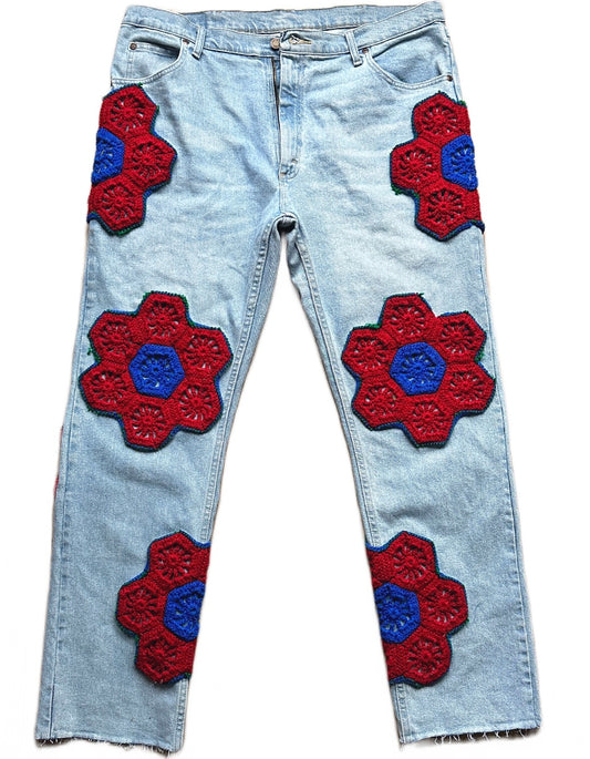 Crochet Patch Jeans